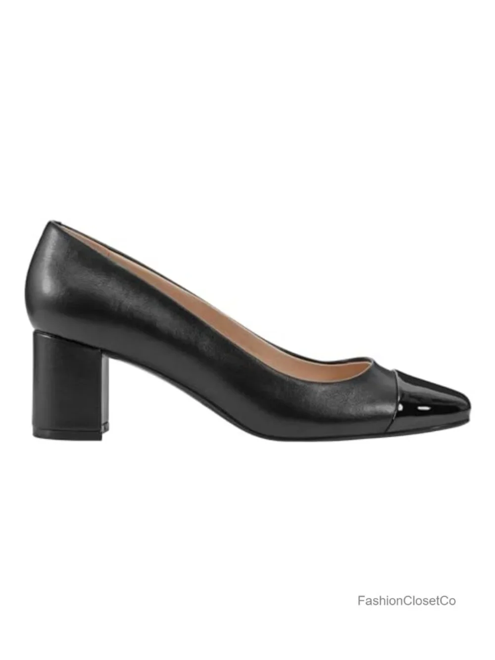 Bandolino Candy Block Heel Pump Faux Leather Slip-On 2.2
